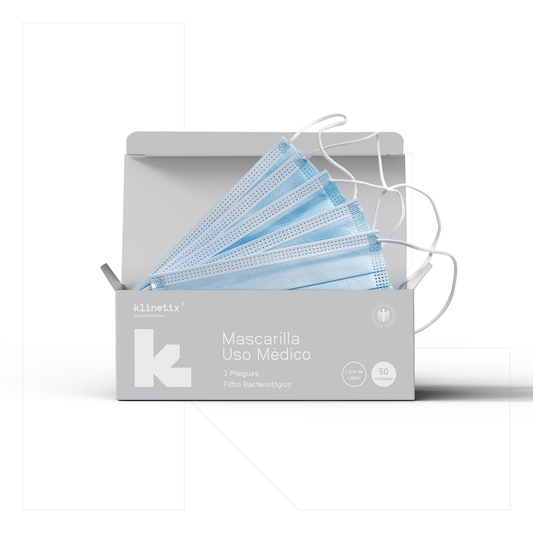 Mascarilla Uso Médico 3 Pliegues Klinetix