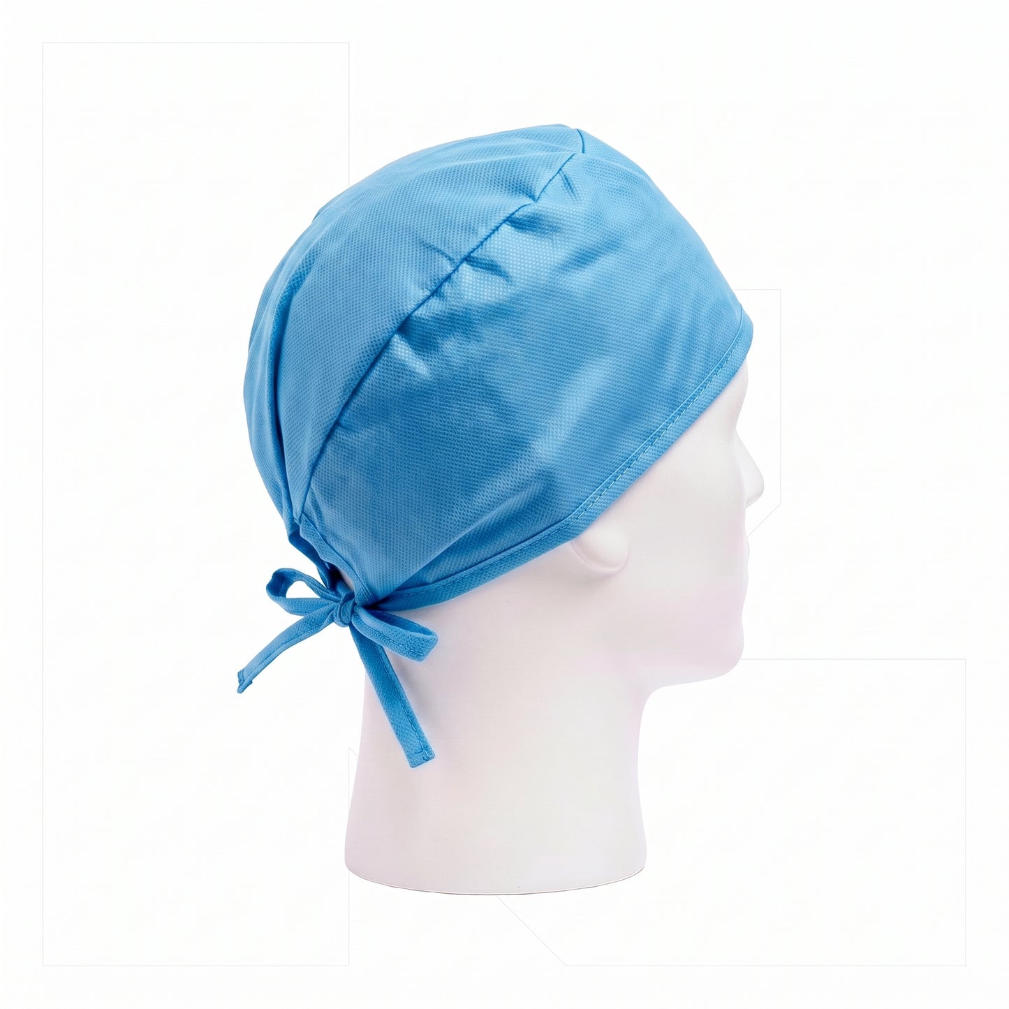 Gorro Cirujano | Hecho a Mano | Con Tiras | Celeste | 100 un | Klinetix