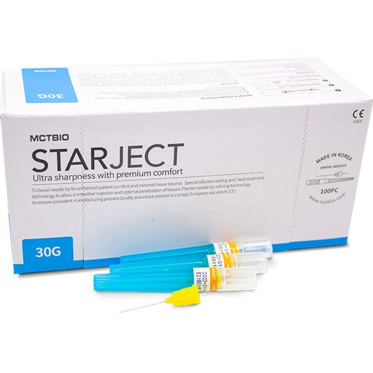 Aguja Esteriles Dental  Starject  MCTBIO (S)  30 G 100Ú.