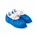 Cubre Calzado Desechable CPE Polietileno Azul | Talla Única | 100 unidades | Klinetix