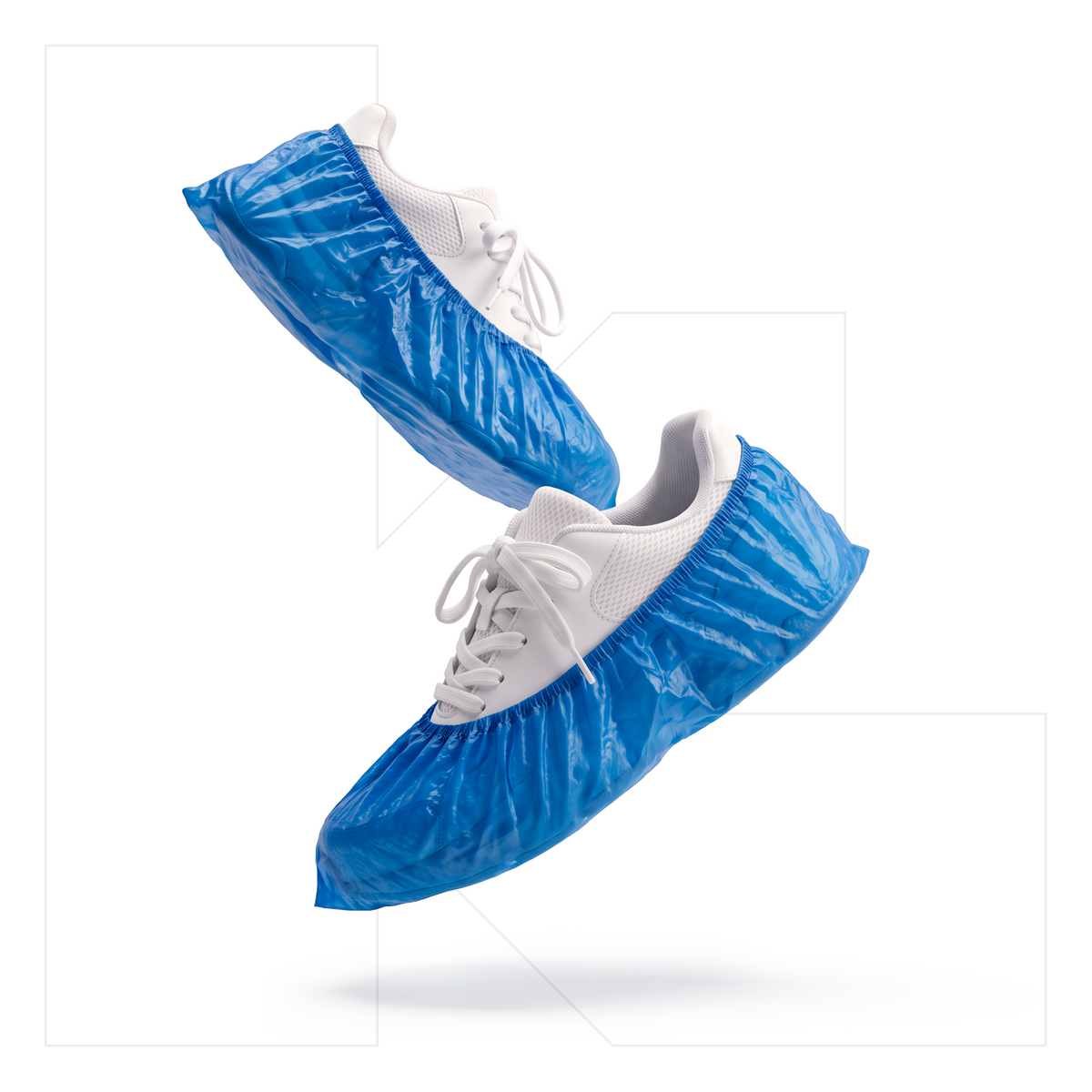 Cubre Calzado Desechable CPE Polietileno Azul | Talla Única | 100 unidades | Klinetix