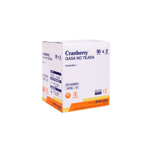 Gasa Estéril No Tejida | Caja 50 × 2 un | Cranberry