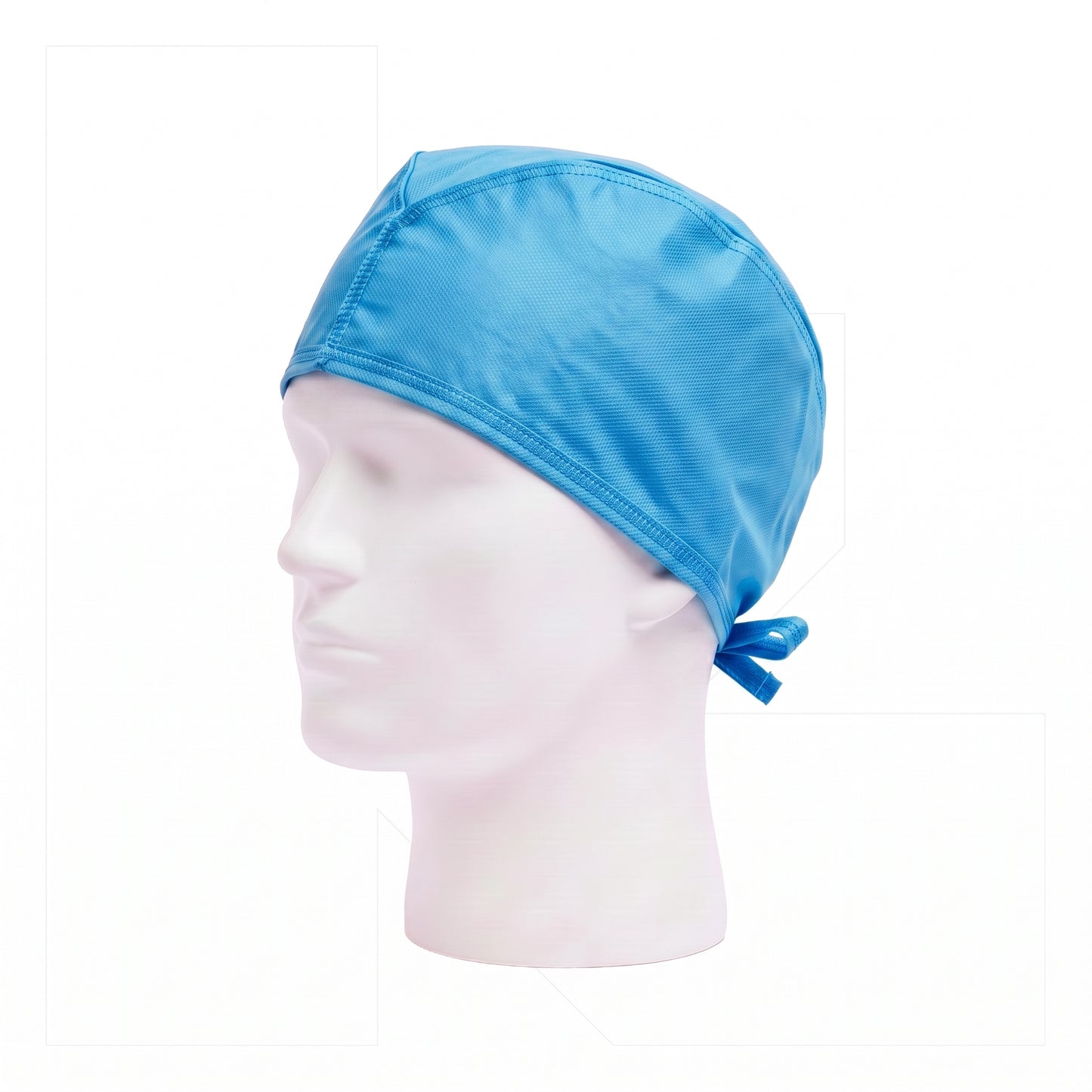 Gorro Cirujano | Hecho a Máquina | Con Tiras | Celeste | 100 un | Klinetix