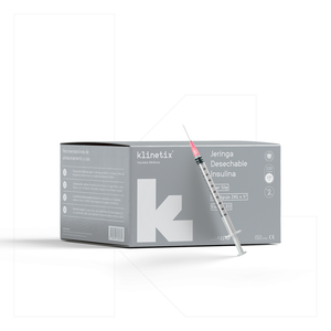 Jeringa Insulina 1 mL 29G × ½” | Caja 100 un | Klinetix