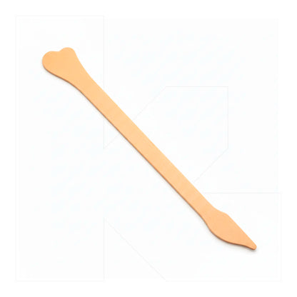 Espátula de Ayre Klinetix fabricada en madera de alta calidad con bordes redondeados y superficie lisa. Diseño bicéfalo ergonómico para la toma de muestras citológicas cervicales y vaginales, garantizando precisión y comodidad en el procedimiento ginecológico.