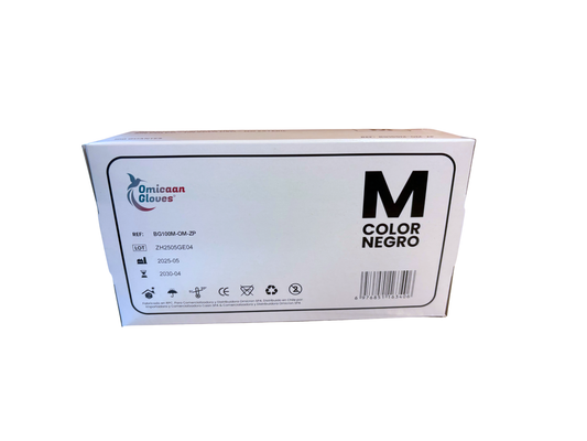 Guante Desechable de Nitrilo Negro -  OMICAAN