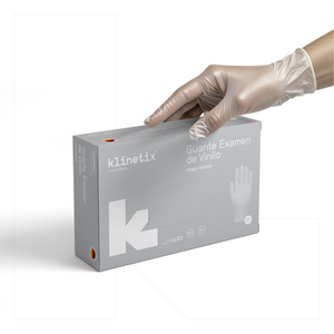 Guante Examinación Vinilo Transparente | Caja 100 un | Klinetix