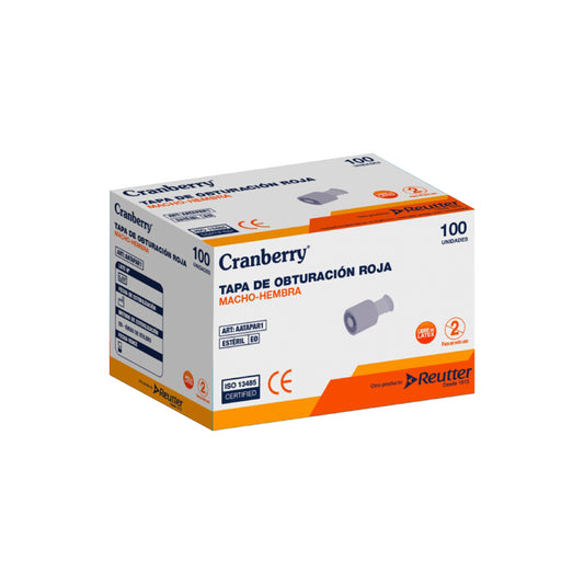 Tapa de obturación roja MACHO - HEMBRA Cranberry