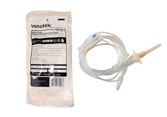 Equipo para administración de soluciones Estéril Venotek