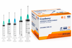 Jeringa Luer Lock con Aguja | Cranberry