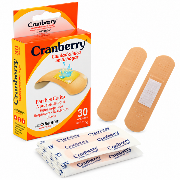 Parche Curita Resistente al Agua | Caja 30 un | Cranberry